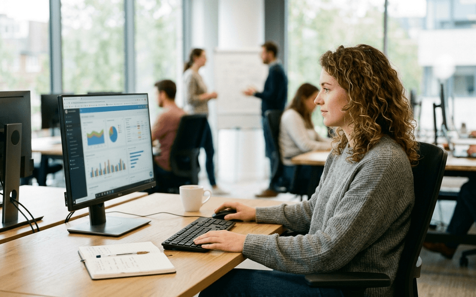 Profissional analisando métricas de qualificação de leads e pipeline de vendas